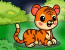 Cute Tiger Cub Escape